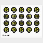 60e 60 ronde sticker (Vel)