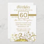60e - 69e anniversaire Invitations (Devant / Derrière)