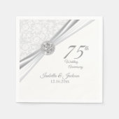 60e / 75e Jubileum voor diamanten bruiloft Servetten (Voorkant)