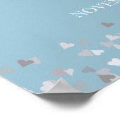 60e Anniversaire Amour Coeurs Confetti Affiche de  (Coin)