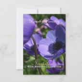 60e anniversaire Anemone Custom Invitation (Devant)
