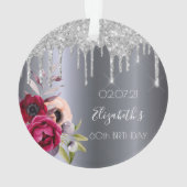 60e anniversaire argent parties scintillant goutte (dos)
