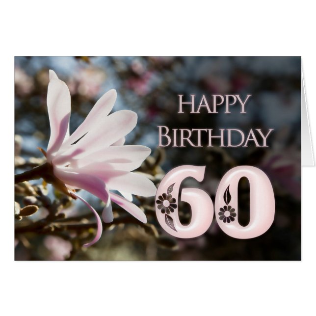 60e anniversaire avec magnolia (Devant horizontal)