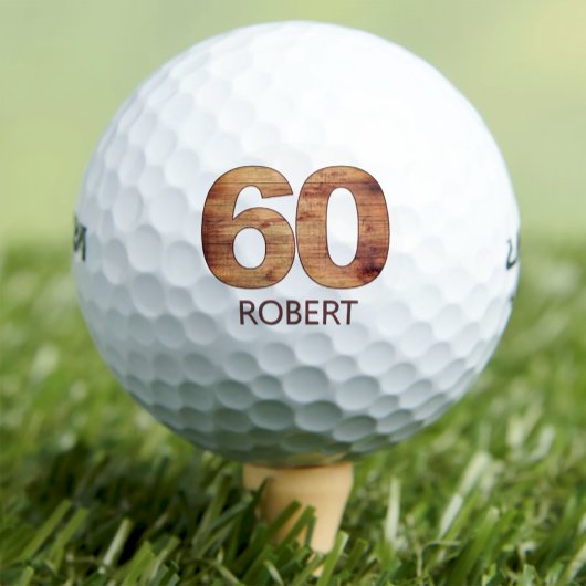 60e anniversaire balles de golf 60 ans golfer cade