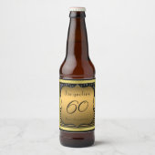 60e anniversaire Black and Gold Bier Étiquette bou (Devant)