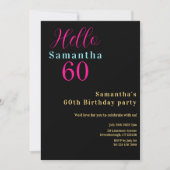 60e anniversaire Bright Colours Party Invitation (Devant)