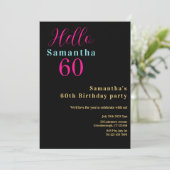 60e anniversaire Bright Colours Party Invitation (Debout devant)