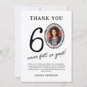 60e anniversaire Carte de remerciements photo (Devant)