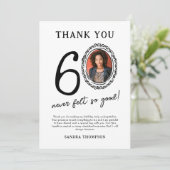 60e anniversaire Carte de remerciements photo (Debout devant)