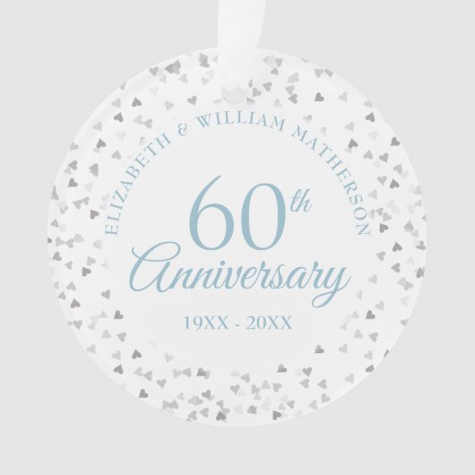 60e Anniversaire Coeurs Confetti (devant)