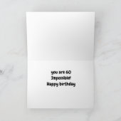 "60e" ANNIVERSAIRE-CONFUS POUR DE BON ! Carte (Intérieur)