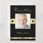 60e anniversaire de fête Invitation Photo 60e (Devant)