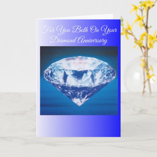 60e anniversaire de Mariage Carte Diamond (Fleur jaune)