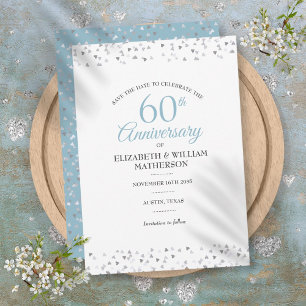 60e Anniversaire de Mariage Cartes de Pré-annonce 