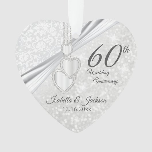 60e anniversaire de Mariage de diamant Keepsaké (devant)