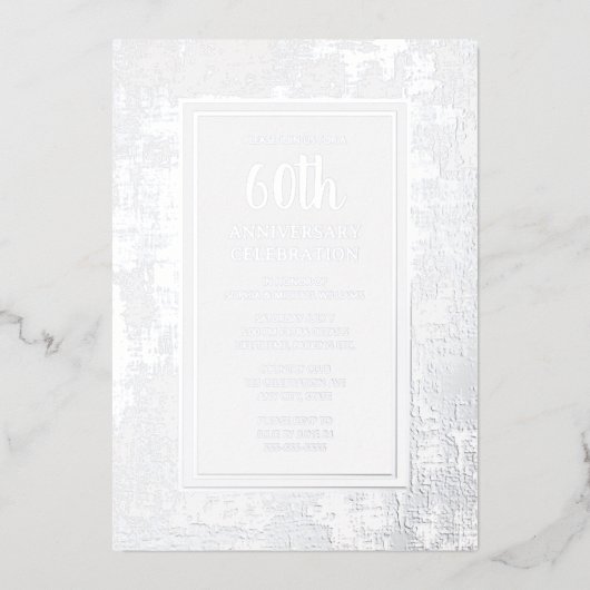60e anniversaire de Mariage Invitation Diamond (Recto)