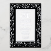 60e anniversaire de Mariage Invitations Noir (Recto)