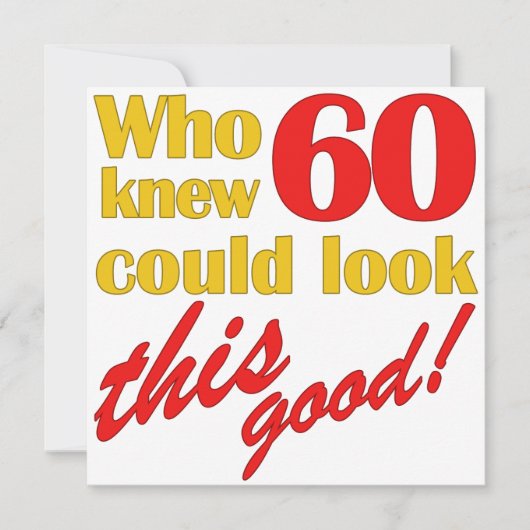 60e anniversaire des invitations de fête (Devant)