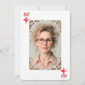 60e anniversaire Diamond Playing Card Invitation (Dos)