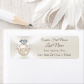 60e Anniversaire du diamant Étiquettes d'adresse d (En situation)