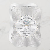 60e anniversaire du Mariage Cartes d'invitation (Devant / Derrière)