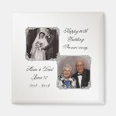 60e anniversaire du Mariage diamant Magnet photo (Devant)