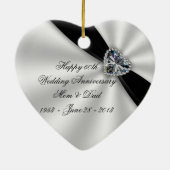 60e anniversaire du Mariage Ornement cardiaque (Dos)