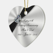 60e anniversaire du Mariage Ornement cardiaque (Gauche)