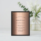 60e anniversaire fête bronze brun noir invitation (Debout devant)