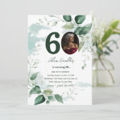60e anniversaire fête et brunches verts invitation (Debout devant)
