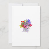 60e anniversaire fête fleurie invitation moderne (Dos)