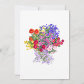 60e anniversaire fête floral plat carte de remerci (Dos)