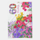 60e anniversaire fête florale bouquet serviettes d (Vertical)