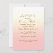 60e anniversaire Fête Invitations personnalisées (Dos)