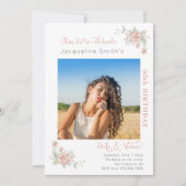 60e anniversaire Floral Photo Invitation (Devant)