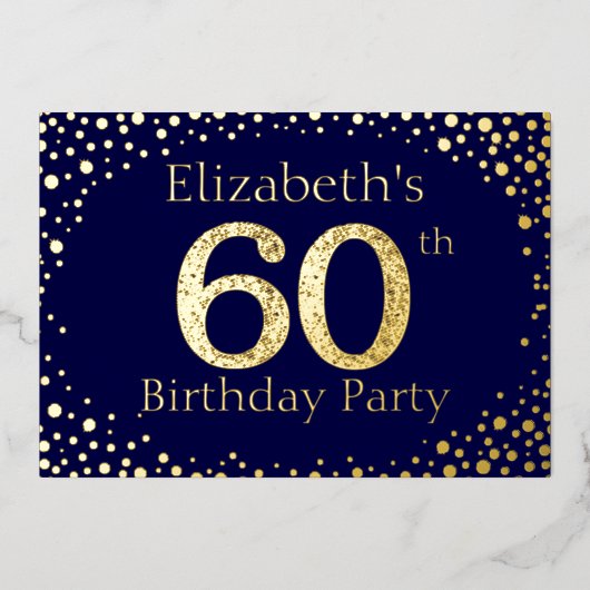 60e anniversaire Foil Invitation (Recto)