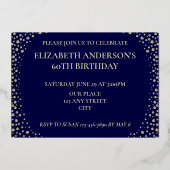 60e anniversaire Foil Invitation (Verso)