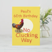 60e anniversaire Fun Chicken Invitation (Debout devant)