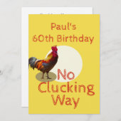 60e anniversaire Fun Chicken Invitation (Devant / Derrière)