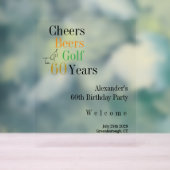 60e anniversaire Golf Cheers Bières Accueil minima (Neutre)