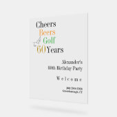 60e anniversaire Golf Cheers Bières Accueil minima (Angle)