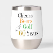 60e Anniversaire Golf Cheers Bières Mini Fête (Arrière)