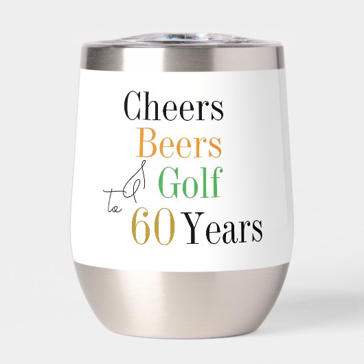 60e Anniversaire Golf Cheers Bières Mini Fête (Avant)