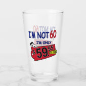 60e anniversaire Humour 59.95 pinte verre (Dos)