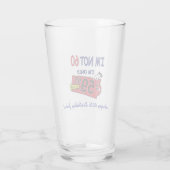 60e anniversaire Humour pinte verre (Dos)