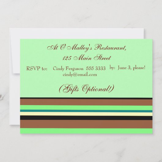 60e anniversaire Invitation (Dos)