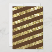 60e anniversaire Invitation avec effet or (Dos)