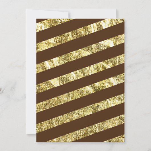 60e anniversaire Invitation avec effet or (Dos)