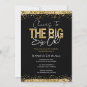 60e anniversaire Invitation Black and Gold (Devant)