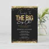 60e anniversaire Invitation Black and Gold (Debout devant)